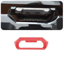 Tailgate Door Handle Bowl Decor Cover For Toyota Tundra 22-2024 Carbon Fiber Red