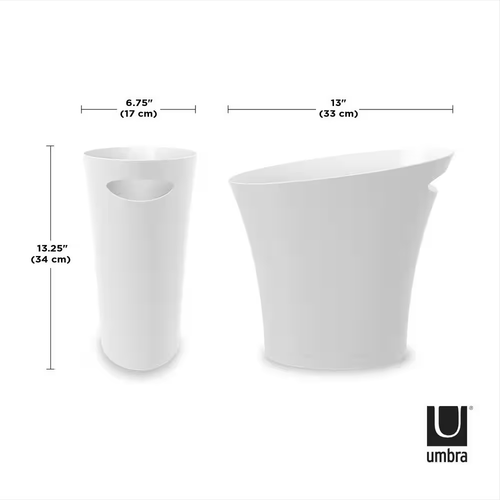 Skinny 2 Gal. Cestino rifiuti in plastica - Foto 5 di 6