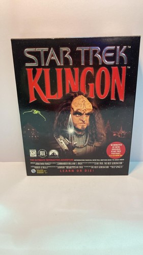 Vintage PC Bigbox comupter game STAR TREK KLIINGON
