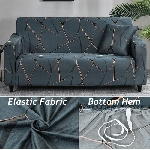 Elastic Sofa Cover 1/2/3/4 Seater L-Shaped Stretch Corner Slipcover Couch Covers - Picture 6 of 45