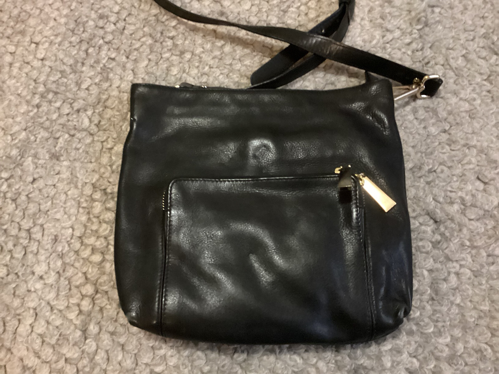 Black Leather SPORTSCRAFT cross Body Shoulder Bag eBay