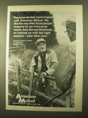 1970 American Mutual Ad - Because We Feel Comfortable