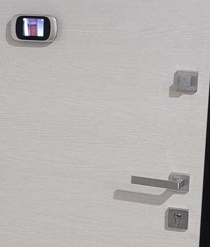 Accessori Kit Per Porta Blindata Spioncino Elettronico Limitatore Maniglia Cromo