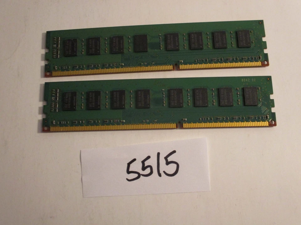Samsung LOT of 2X4GB=8Gb  PC3-10600 1333Mhz DDR3 DESKTOP MEMORY RAM (5515) - Image 2 of 2