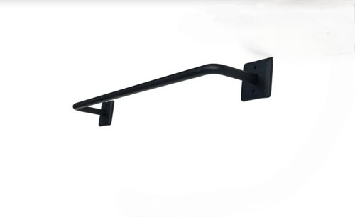 Hand-Forged Industrial Towel Bar Rack | Modern Farmhouse Bathroom Decor | Black - Picture 2 of 3