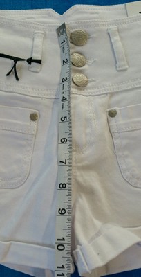 Short En Jean Blanc Reign - Taille 3, 3 Boutons, Neuf Avec étiquettes, Coupe Cute