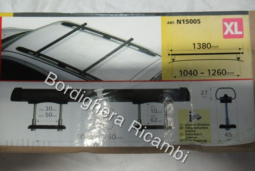 BARRE PORTATUTTO TETTO ROOF BARS NORDRIVE CLUB XL NUOVE N15005 VARIE AUTO - Imagen 3 de 18
