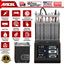 ANCEL ANJ600 Fuel Injector Tester Cleaner Ultrasonic Injector Cleaning Machine
