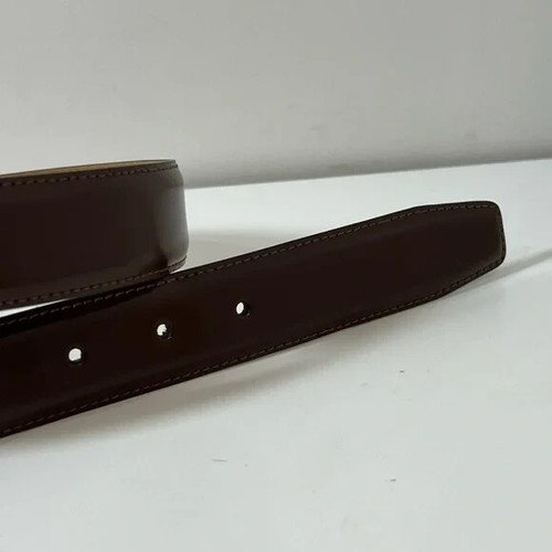 Cintura Worn Once Cole Haan 38W pelle marrone Lux Designer classica professionale usata in ottime condizioni - Foto 10 di 14