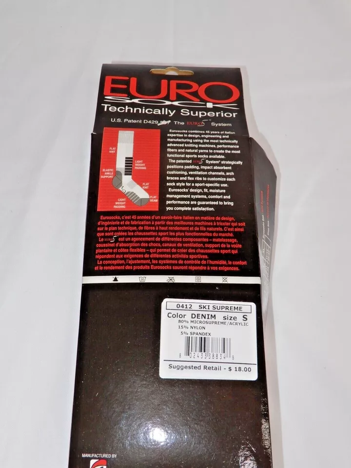Calcetines Eurosock Ski Supreme, Denim, Pequeños W (5-8) M (4-7) Foto 3 de 4