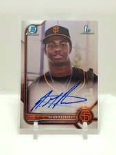 2022 Bowman Chrome 1st Ryan Reckley Base Auto Giants HOT ROOKIE RC Autograph C1
