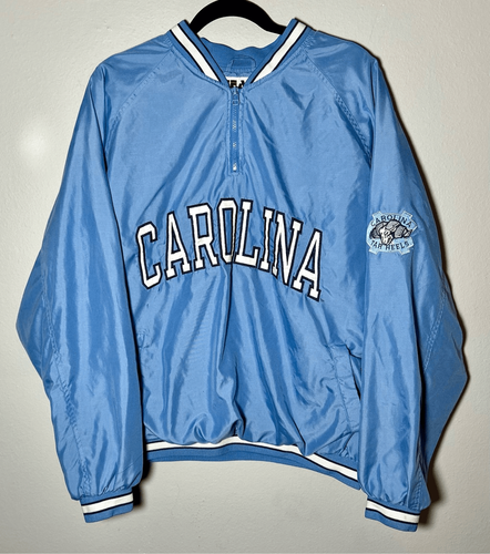 Vintage North Carolina Tar Heels UNC 1/4 Zip Windbreaker Jacket Team Apparel Lg