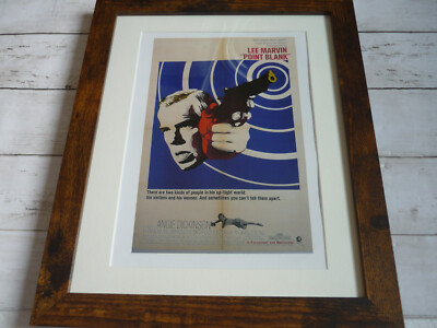 14x11 Zoll gerahmtes Poster Point Blank 1967 US Kunst von Serrano Lee Marvin