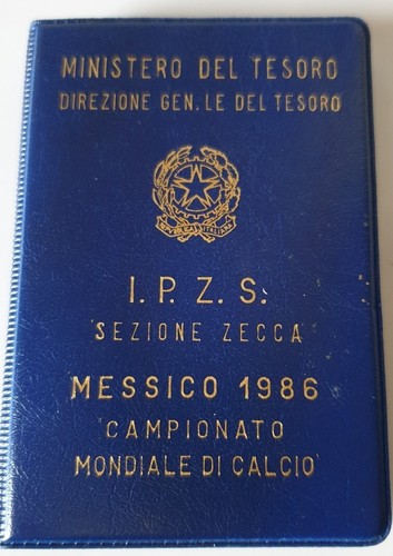 MINISTERO DEL TESORO FOLDER 500 LIRE ARGENTO MONDIALI MESSICO 1986 IPZS ZECCA - Imagen 3 de 3