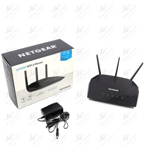 NETGEAR - AX1800 Wi-Fi 6 Router - Black RAX10-100NAS