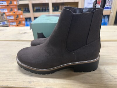 Kensie Girl  Kayla  Microfiber Suede Side-Zip Lug Soled Chelsea Boot