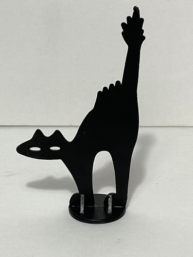 Vintage Green Ghost Game Pet Player Pawn Black Cat - Picture 2 of 2