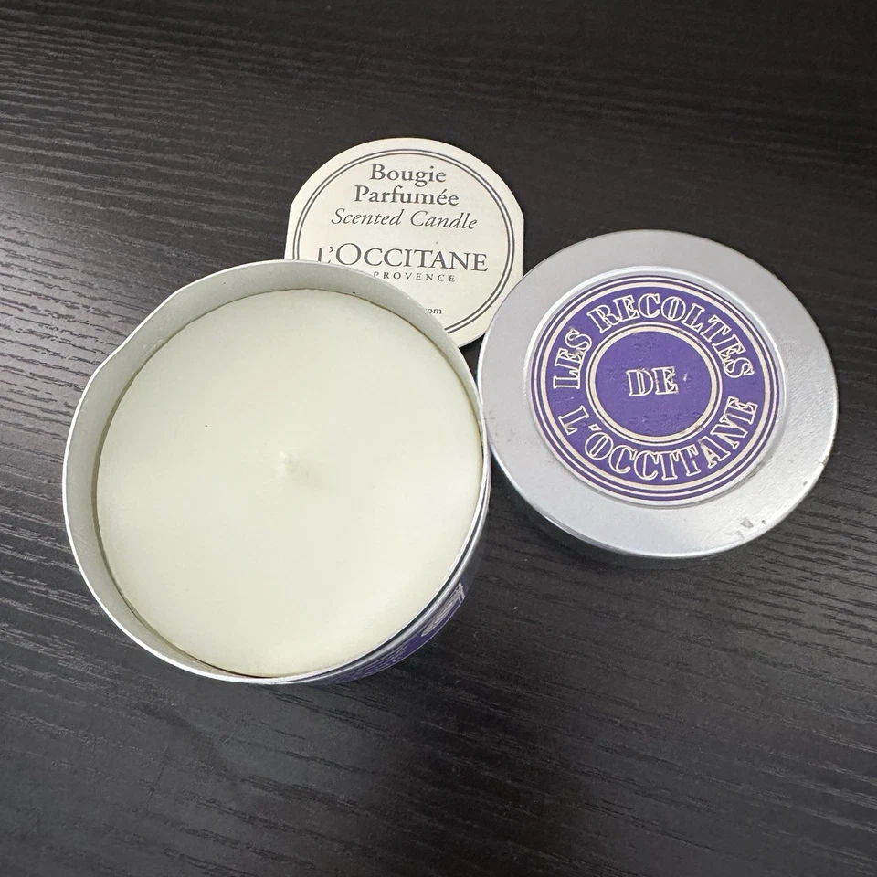 Lata de velas de aceite esencial de lavanda L'Occitane Bougie 5,2 OZ 150 g descontinuada Foto 2 de 4