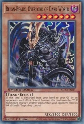 Reign-Beaux, Overlord of Dark World - SGX3-ENI14 - Common - 1st Edition - Near M