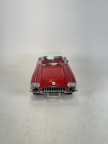 Franklin Mint 1959 Chevrolet Corvette 1/24 Diecast Car Roman Red/White B11UW49 - Picture 7 of 12
