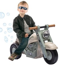 AIYAPLAY Ride On Car Foot To Floor Kids Car w/ Music, Bubble - Cream White