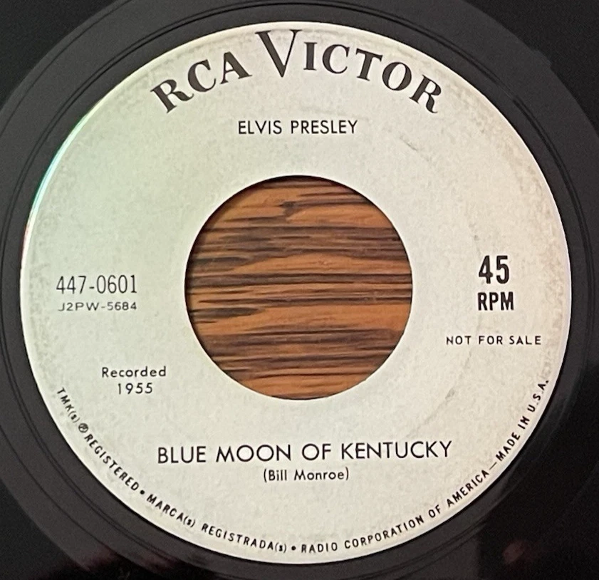 7" WHITE LABEL PROMO~ELVIS PRESLEY~1964~THAT'S ALLRIGHT/BLUE MOON OF KENTUCKY Foto 2 de 4
