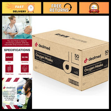 Non-Rebreather Oxygen Masks - Adult Size - 50 Pack - Medical Respiratory Supplie