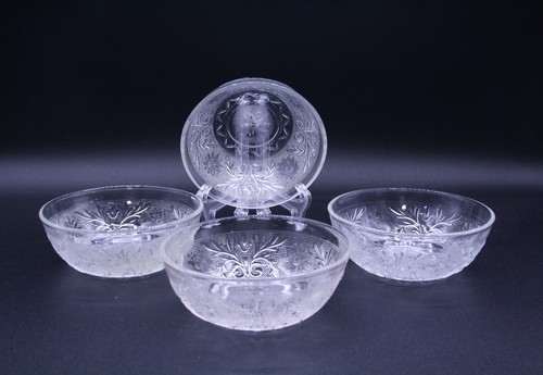 Anchor Hocking Sandwich Clear 4 3/8” Fruit Dessert Bowl(s) - Set of 4 - Picture 3 of 9