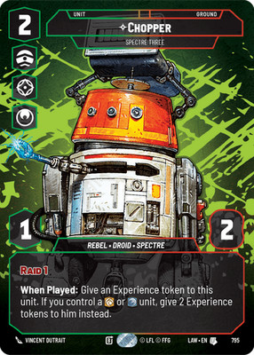 Chopper - Spectre Three - PRESTIGE - A Lawless Time - Star Wars Unlimited