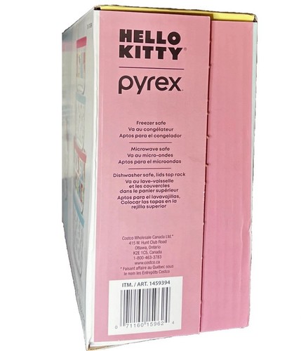 Hello Kitty Pyrex 8-Piece Glass Food Storage Set – Limited Edition – NEW IN BOX - Picture 4 of 4