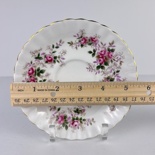 Royal Albert Lavender Rose Bone China Untertasse 5,5" England Rosa Rosen Goldrand - Bild 4 von 4