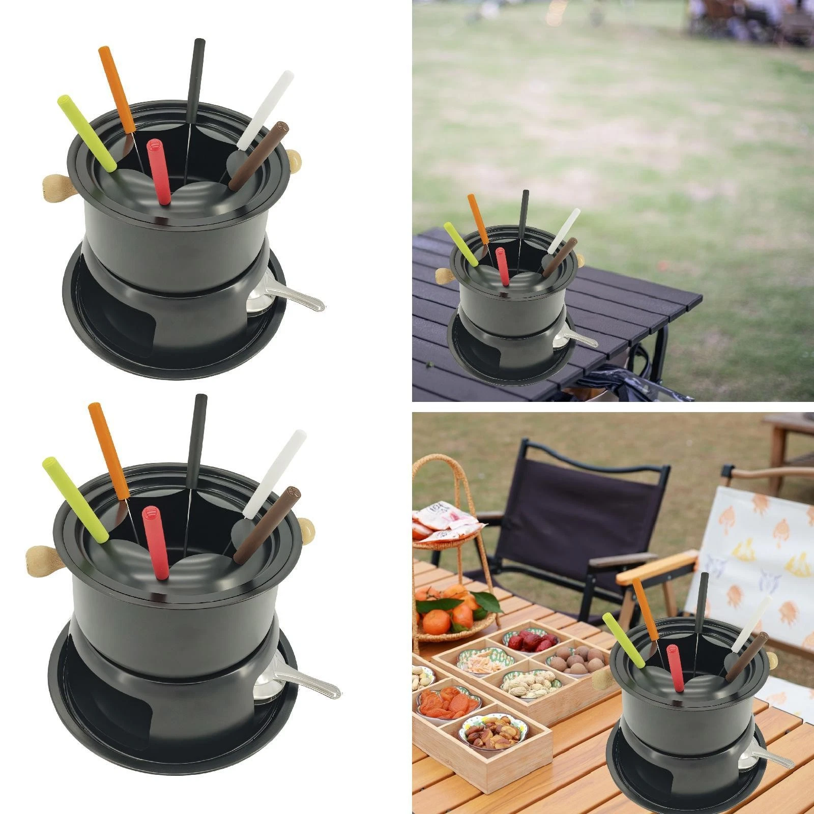 Fondue Set Gift Butter Warmer Cheese Fondue Pot for Wedding Birthday Camping
Opens in a new window o