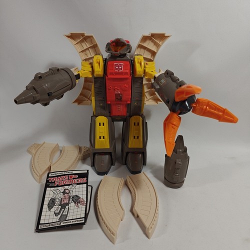1985 Omega Supreme Original Complete G1 Transformers Figure W/Manual