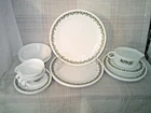 CORELLE by CORNING Crazy Daisy Spring Blossom Vintage Set For 4 = 21 Pieces