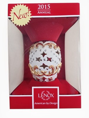 NEW Lenox 2015 Annual Ornament Ivory and Gold NEW IN BOX