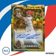 2024 Topps Gilded Collection Nolan Schanuel Chrome Gold Auto Blue-Gold /50 Angel