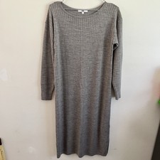 Uniqlo Wool Blend Long Sleeve Grey Dress - Women's Size Small S