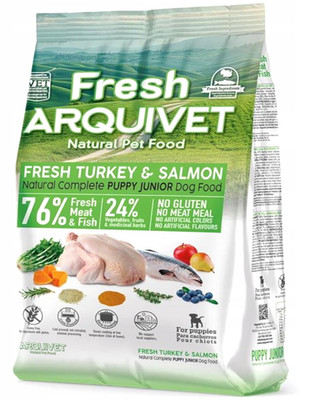 ARQUIVET Fresh Puppy Junior Halbfeuchtes Futter für Welpen Truthahn Lachs 2,5kg