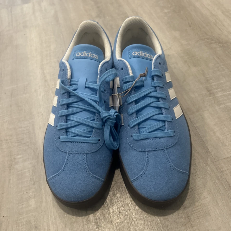 Adidas VL Court 2.0 Semi Azul Burst Gum Zapatos JI0496 Para hombres 7 1/2 Para mujeres 8 1/2 Foto 4 de 4