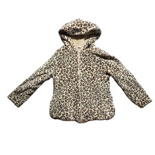 Emma  Elsa Reversible Leopard Plush Jacket Girls 16 Fits Small see pics - EUC
