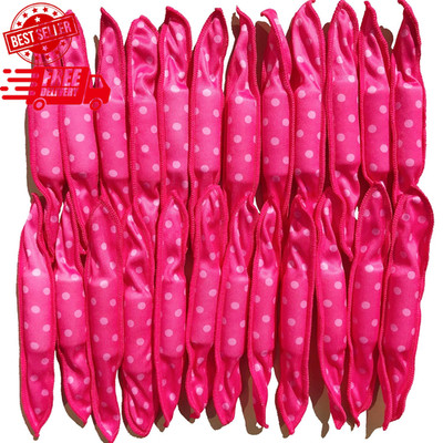 40 Soft Heatless Hair Curlers - Large Overnight Pillow Sponge Rollers for Curly