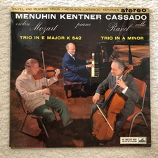 HMV  ASD 423  W/G ED1      Mozart & Ravel  Trios,    Menuhin / Cassado / Kentner