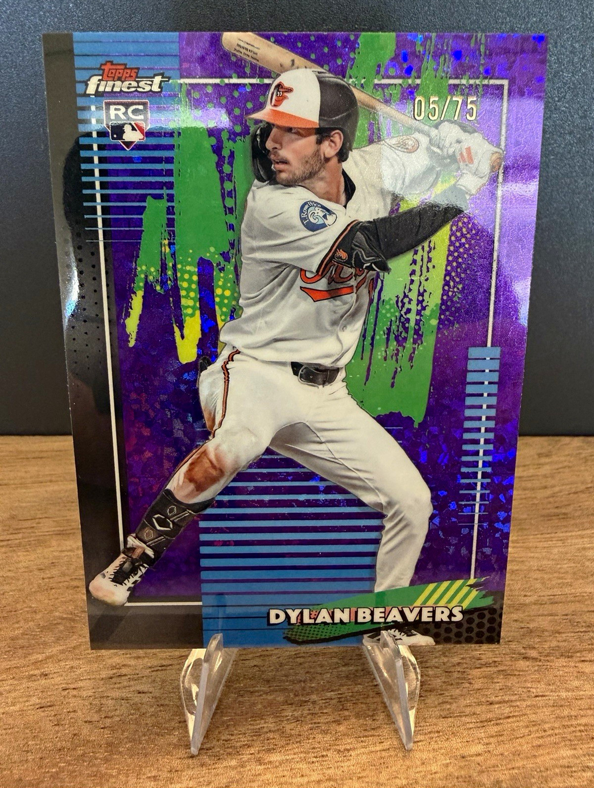 Topps 2026 Finest Dylan Beavers Baltimore Orioles RC #85 Purple Refractor 5/75