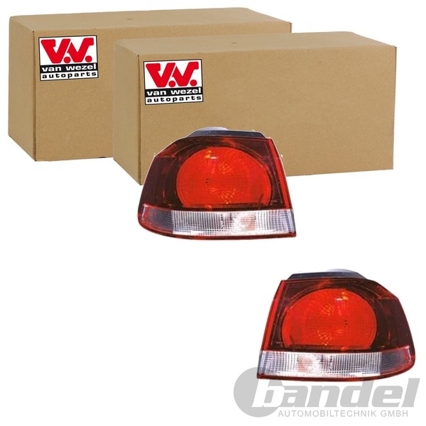 2X Van Wezel RÜCkleuchten Set Links+Rechts ÄUsserer Teil Passend FüR Vw Golf-image