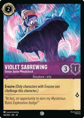 Violet Sabrewing - Senior Junior Woodchuck - NM Cold Foil - Whispers in the Well