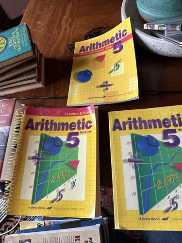 Abeka Arithmetic 5 Worktext + TE + Drills Key Homeschool Math Curriculum Set