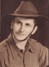 WW2 Soldier Photo Australian Army Slouch Hat Portrait Military