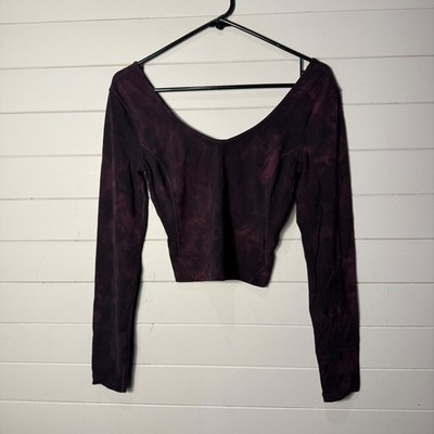 Lululemon Align Long Sleeve Shirt Diamond Dye Cassis Black LW3FTUS 4