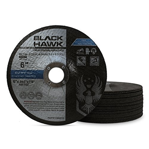 25 Pack Stainless Steel Cut Off Wheels - 6" x .045"