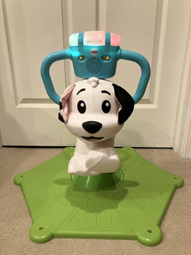 Fisher Price Bounce and Spin Stationary Puppy Ride On Toy Tested Works